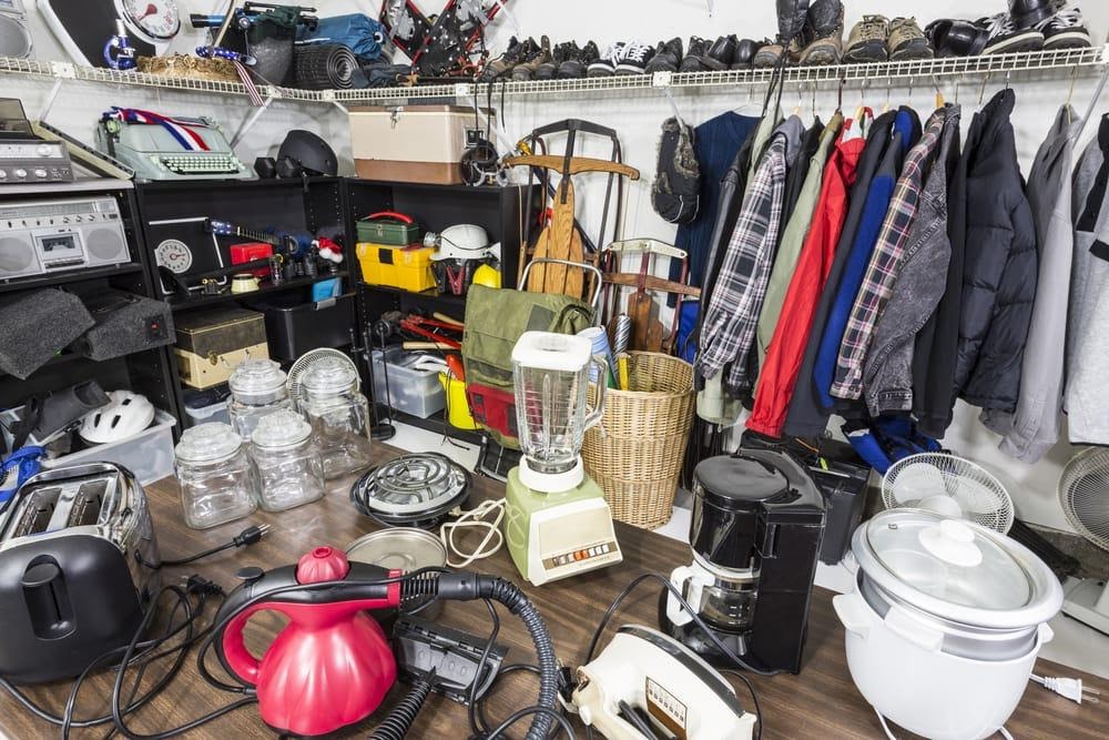 cluttered house