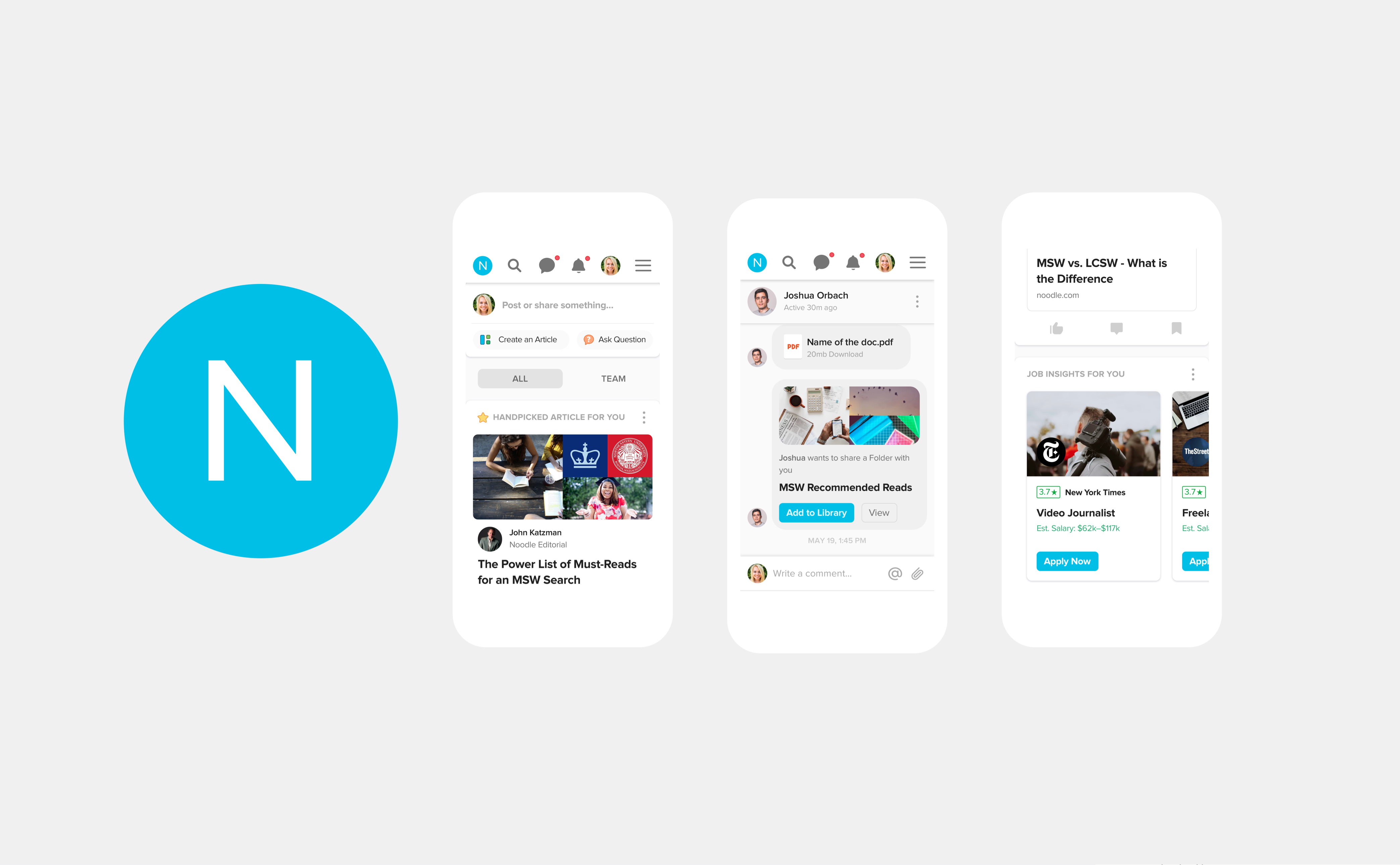 Noodle Education responsive mobile web design by RocketAir