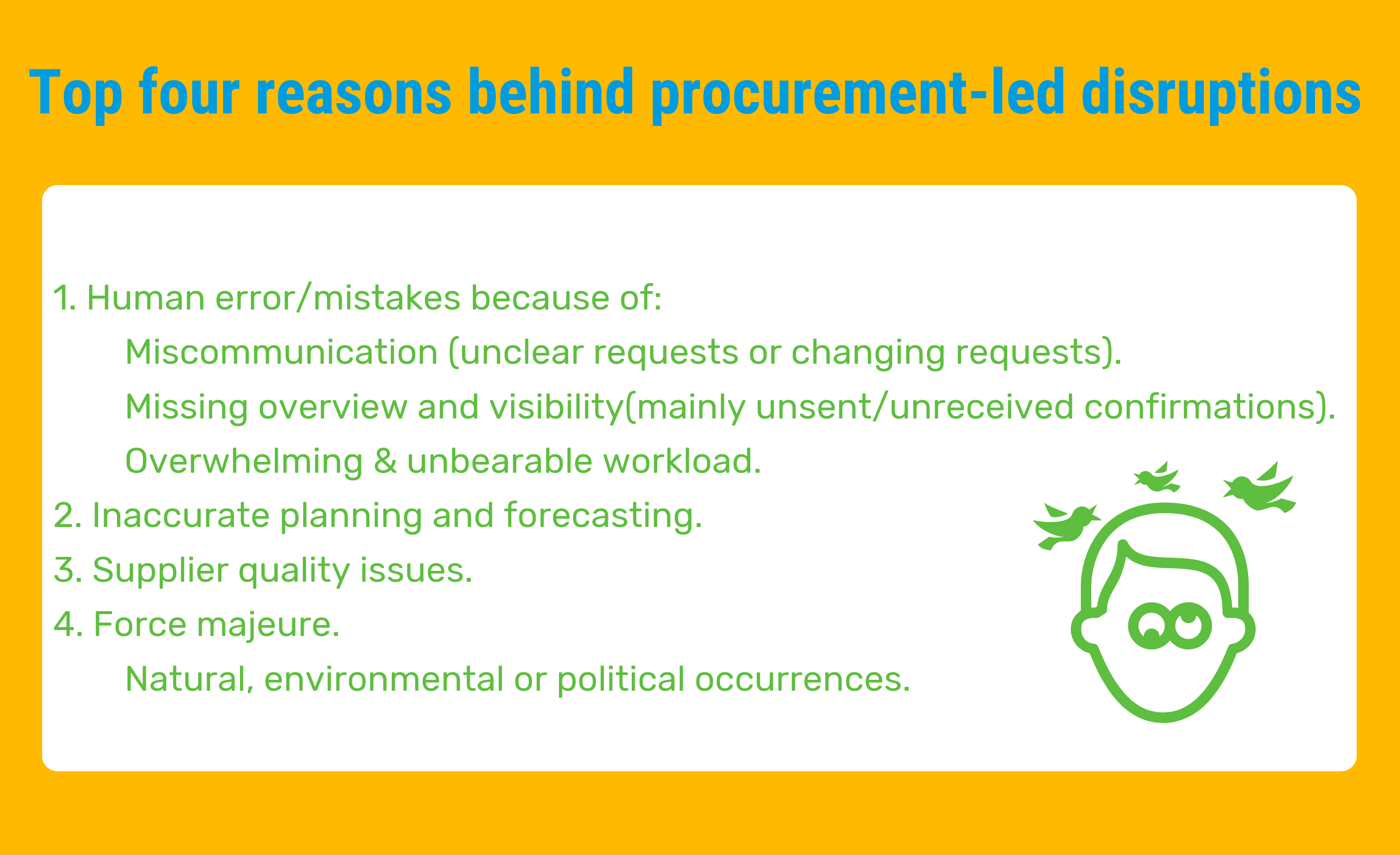 Top four reasons behind procurement-led disruptions