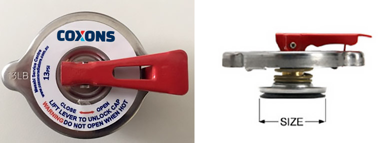 Minesafe radiator caps sizing