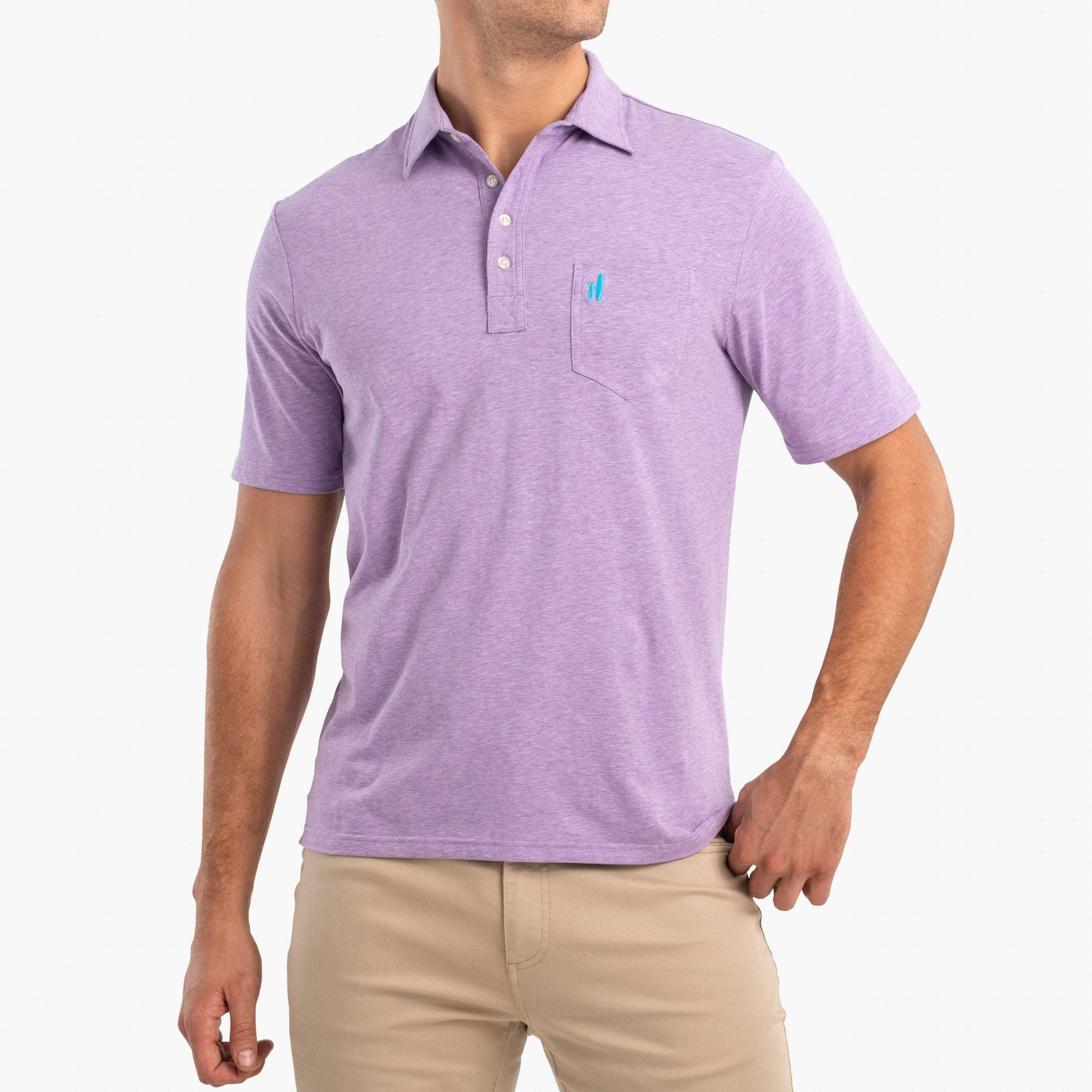 Heathered Original Polo (Aster)
