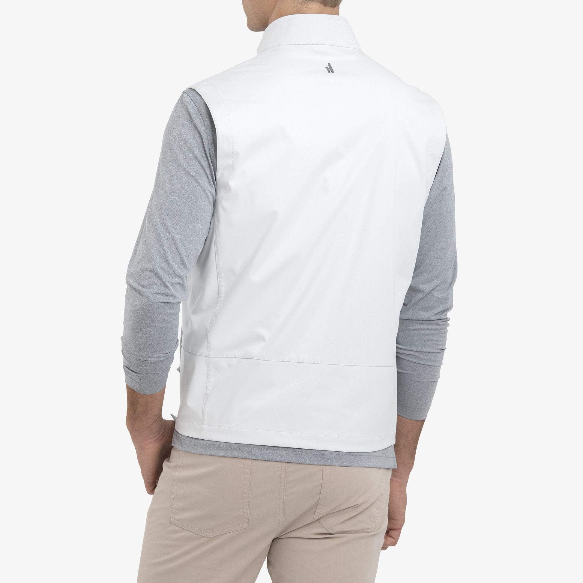 Crest 2-Way Zip Front Wind Vest (White)