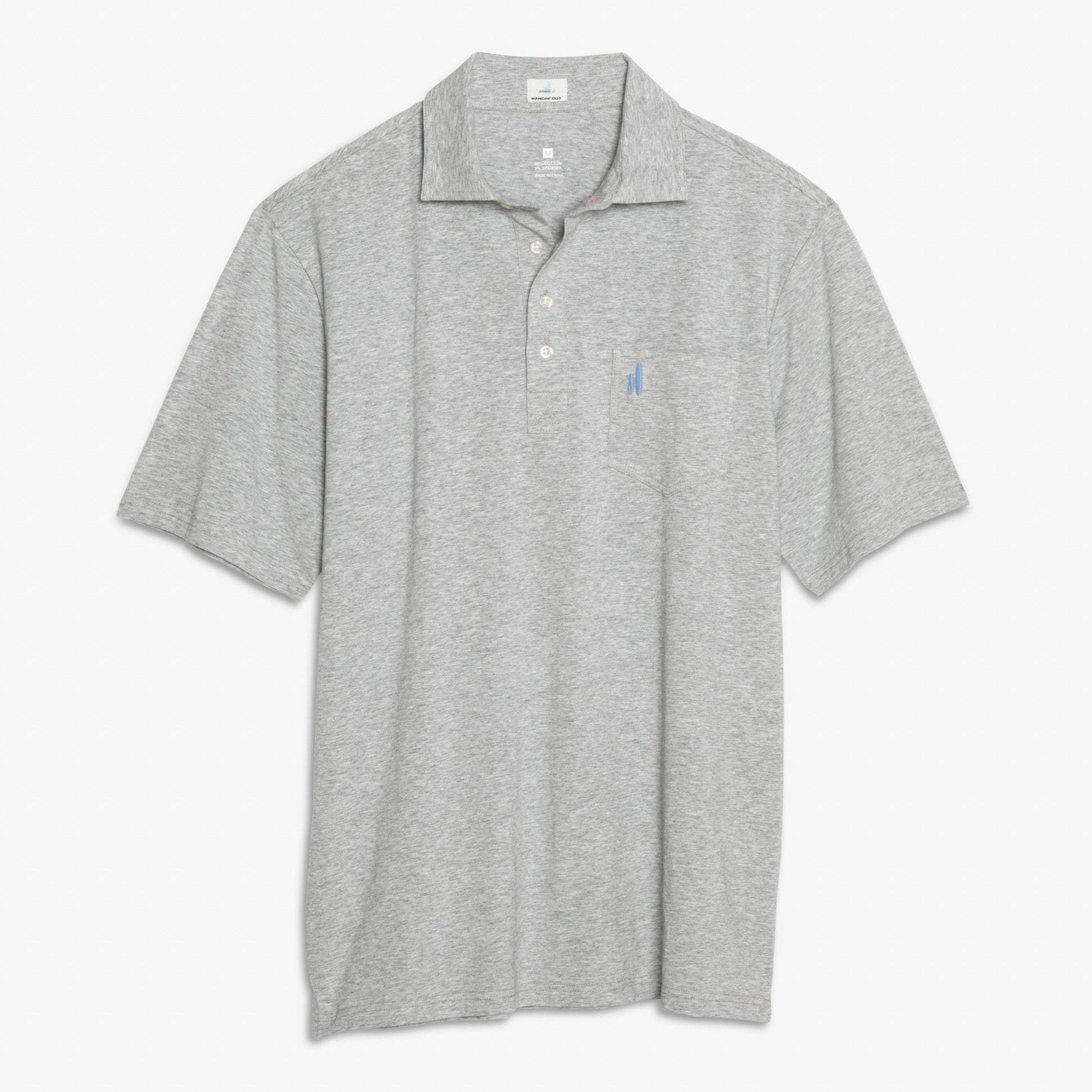 Heathered Original Polo (Heather Gray )