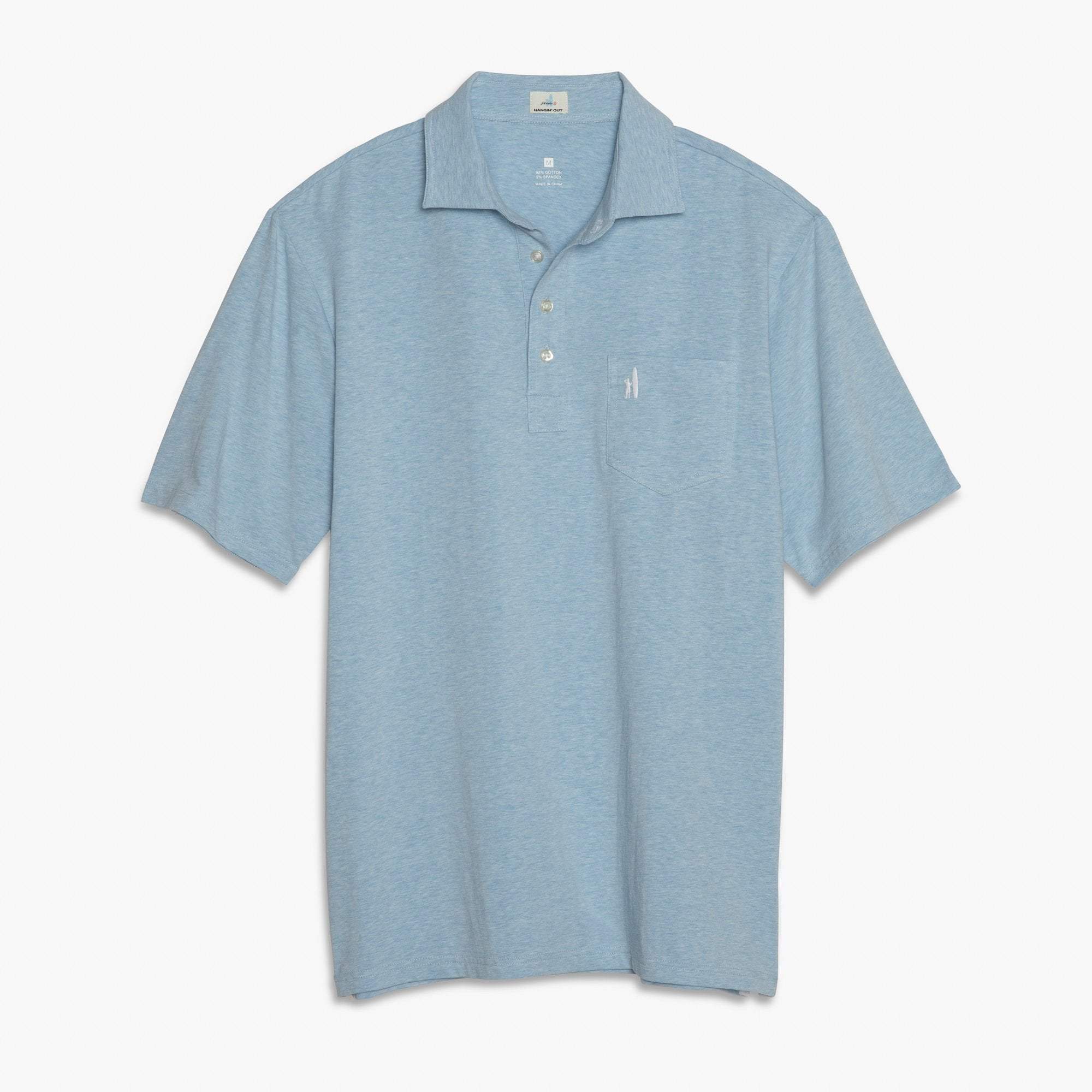 Heathered Original Polo (Gulf Blue)