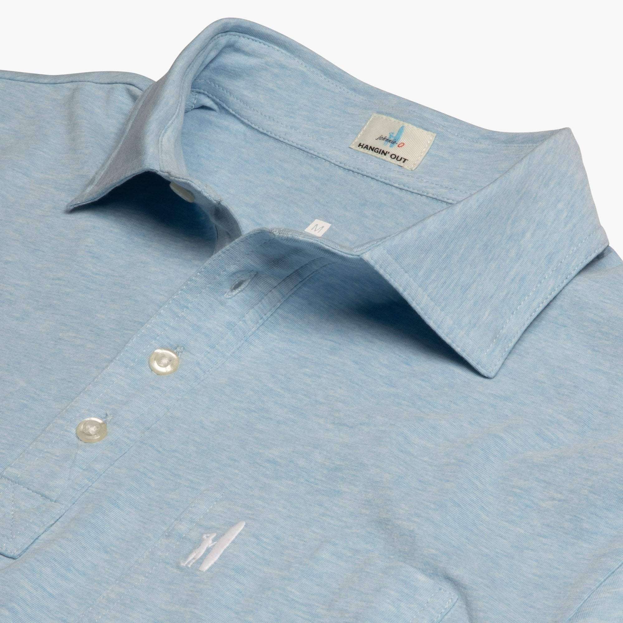 Heathered Original Polo (Gulf Blue)