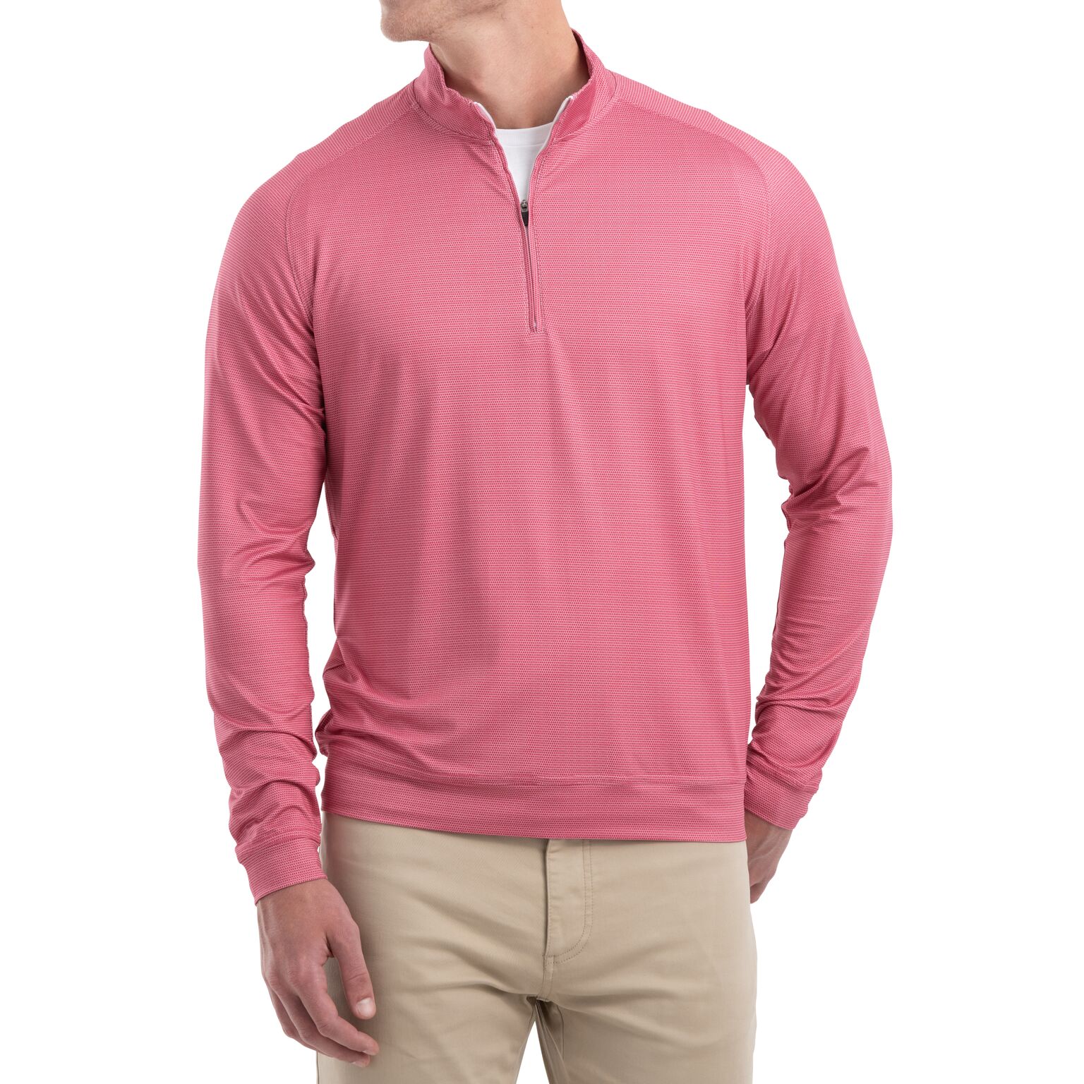 Sheldon Printed Prep-Formance 1/4 Zip Pullover (Strawberry)