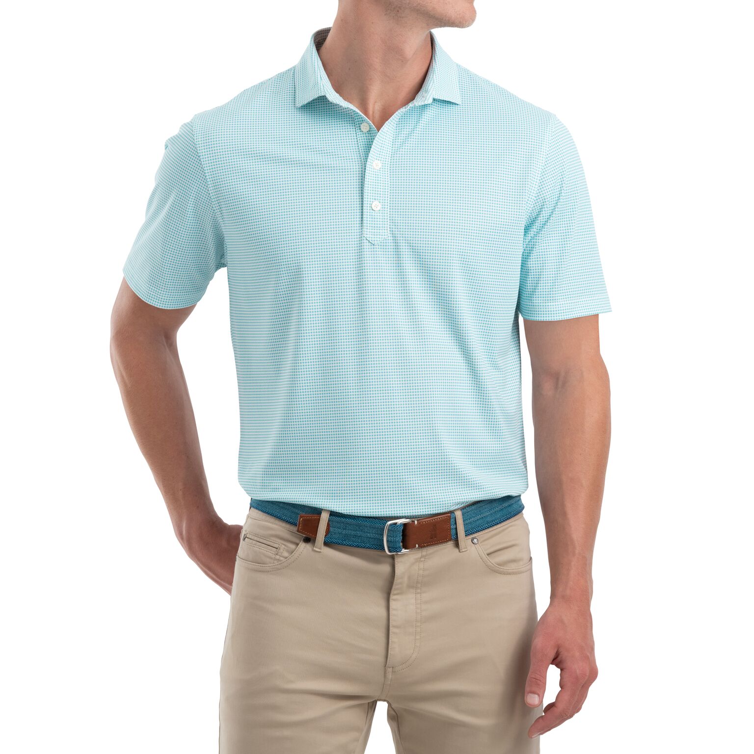 Herman Printed Prep-Formance Pique Polo (Niagra)