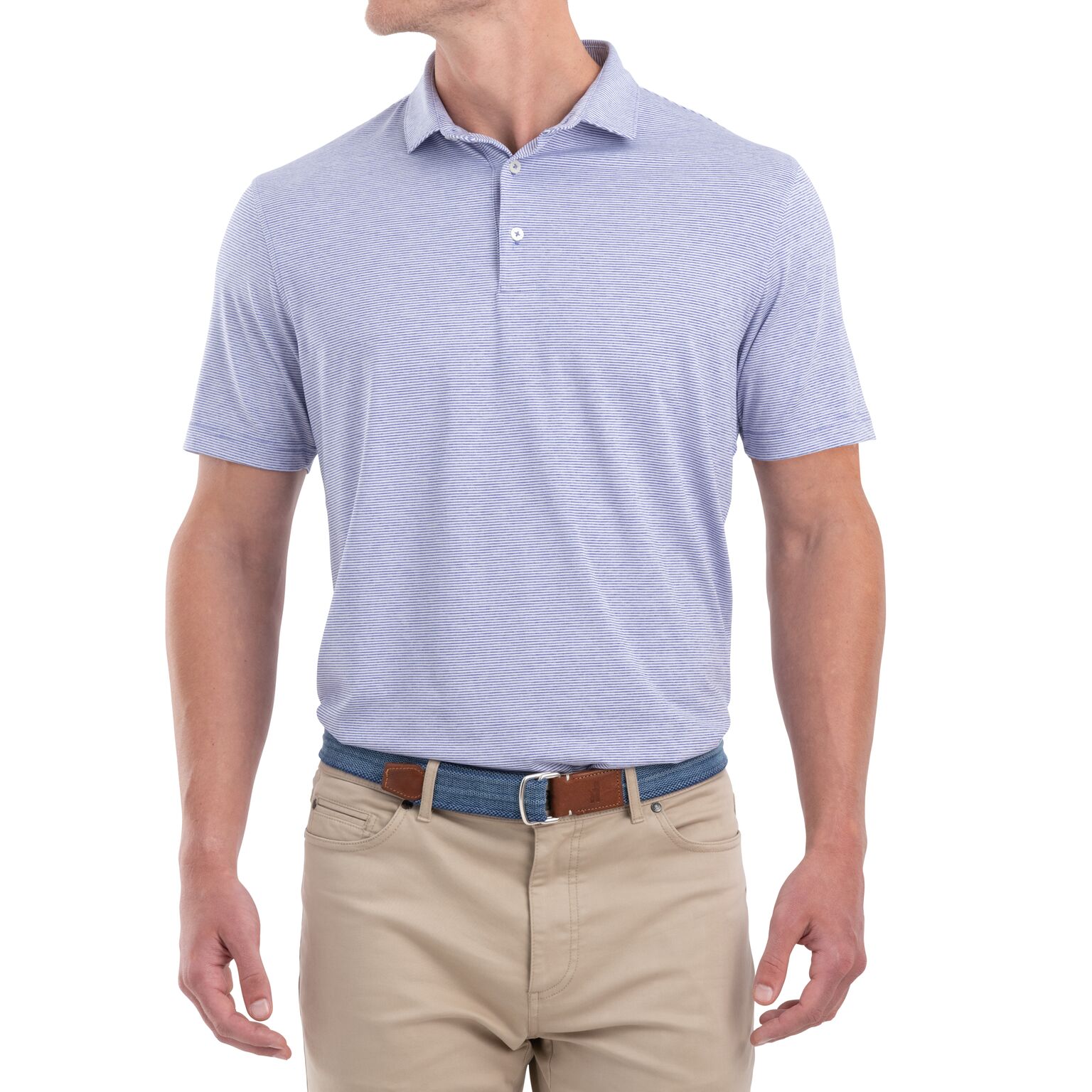 Lyndon Striped PREP-FORMANCE Jersey Polo (Joker)