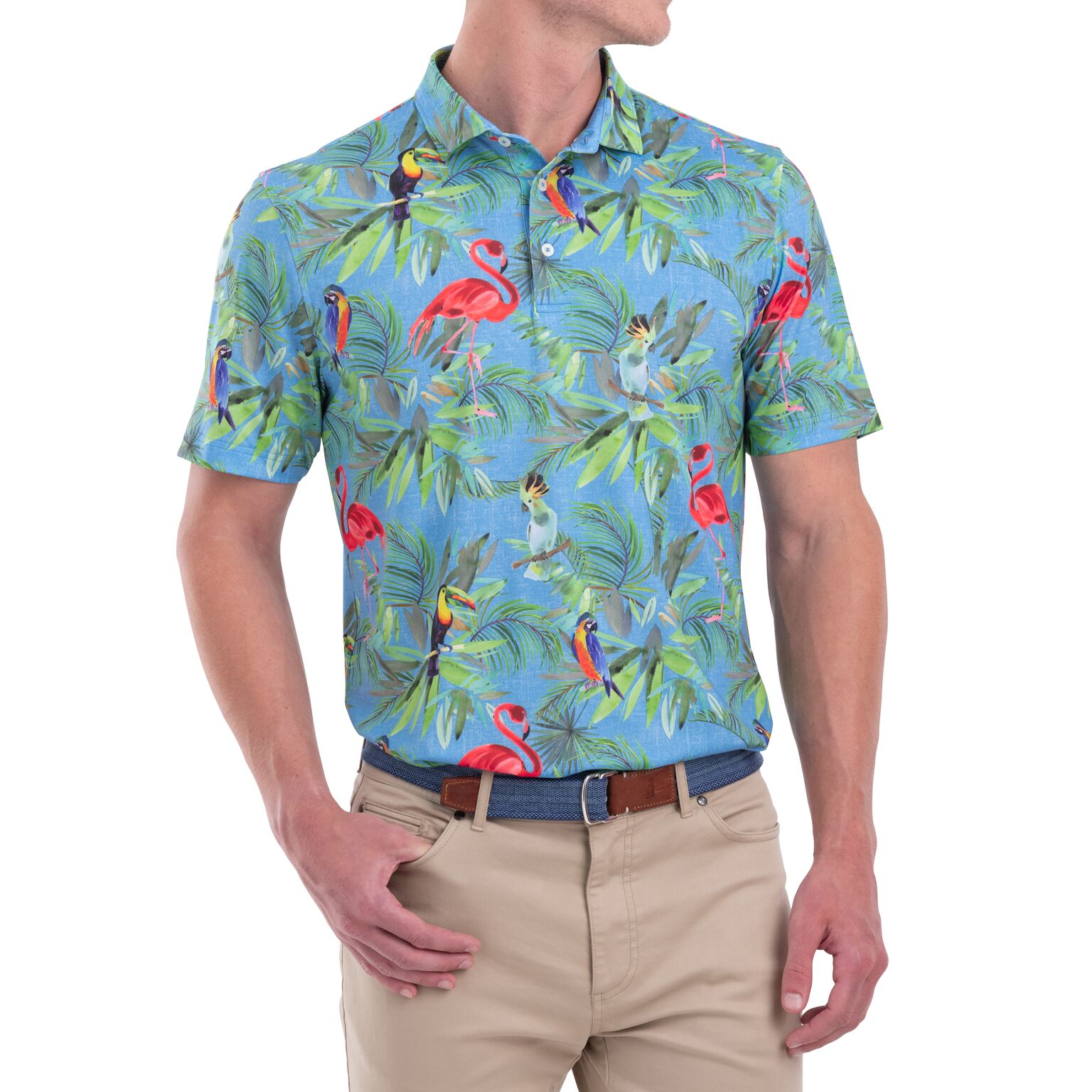 Wilde Printed Polo (Neptune)
