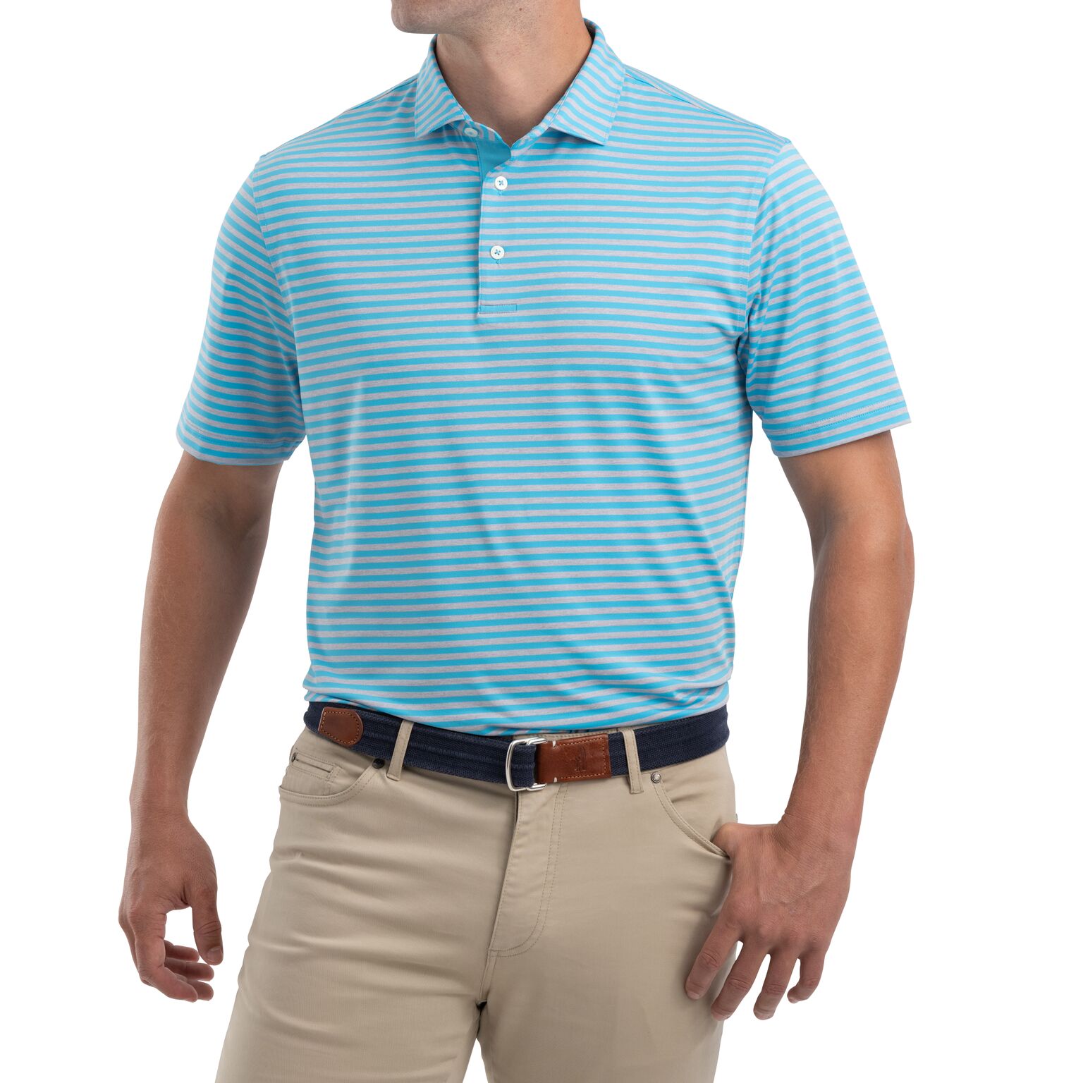 Smith Striped PREP-FORMANCE Jersey Polo (Niagara)