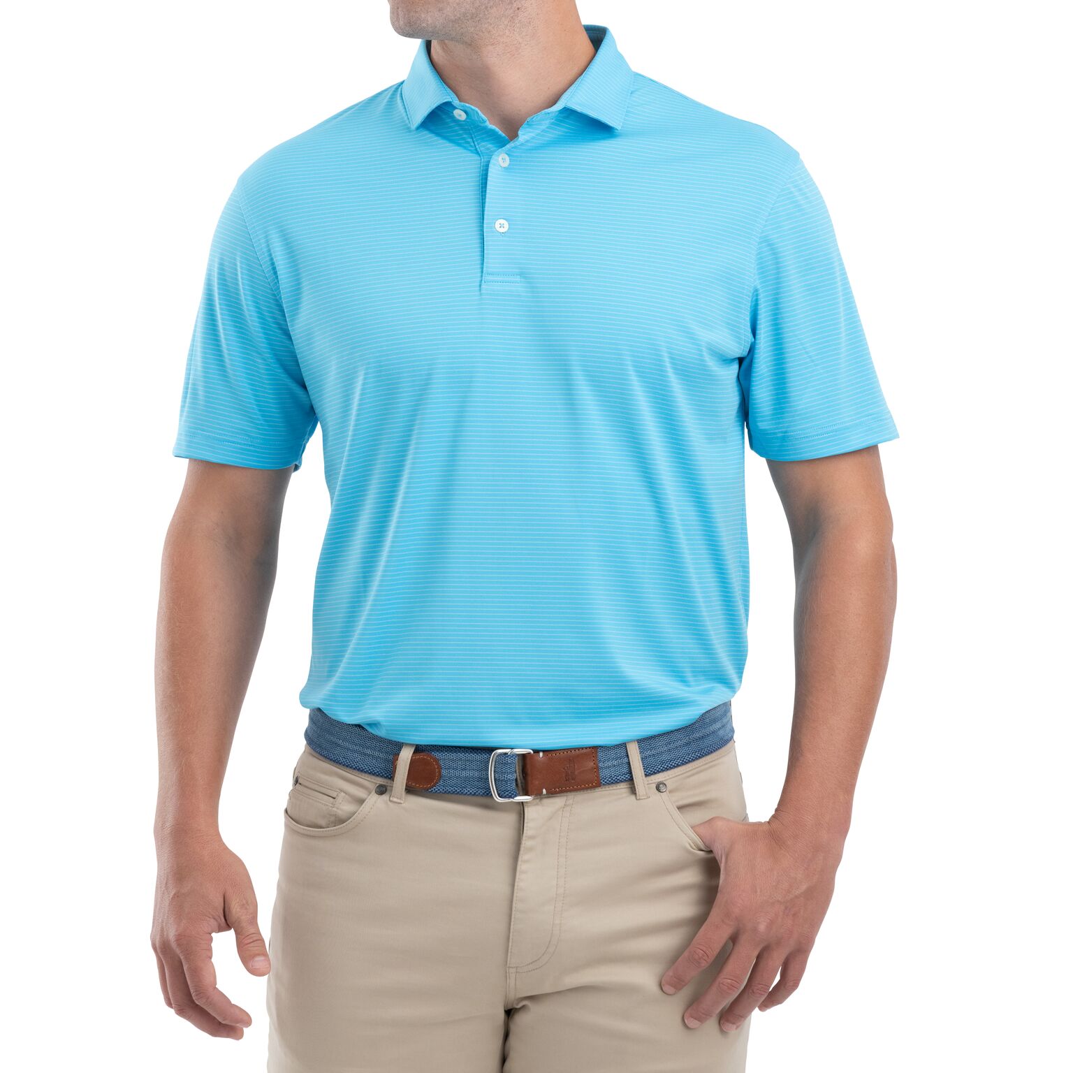 Albatross Striped PREP-FORMANCE Jersey Polo (Niagara)