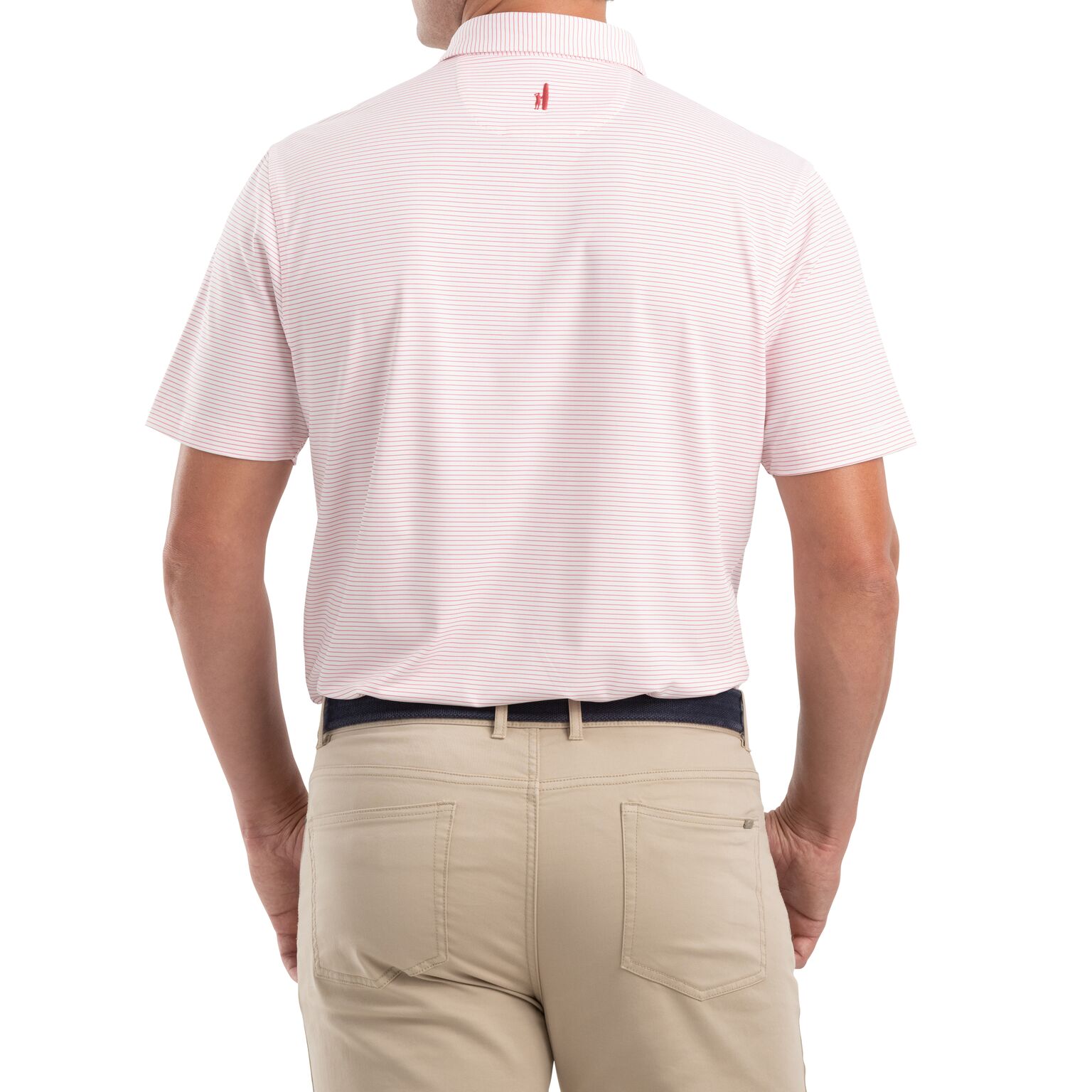 Albatross Striped PREP-FORMANCE Jersey Polo (Strawberry)