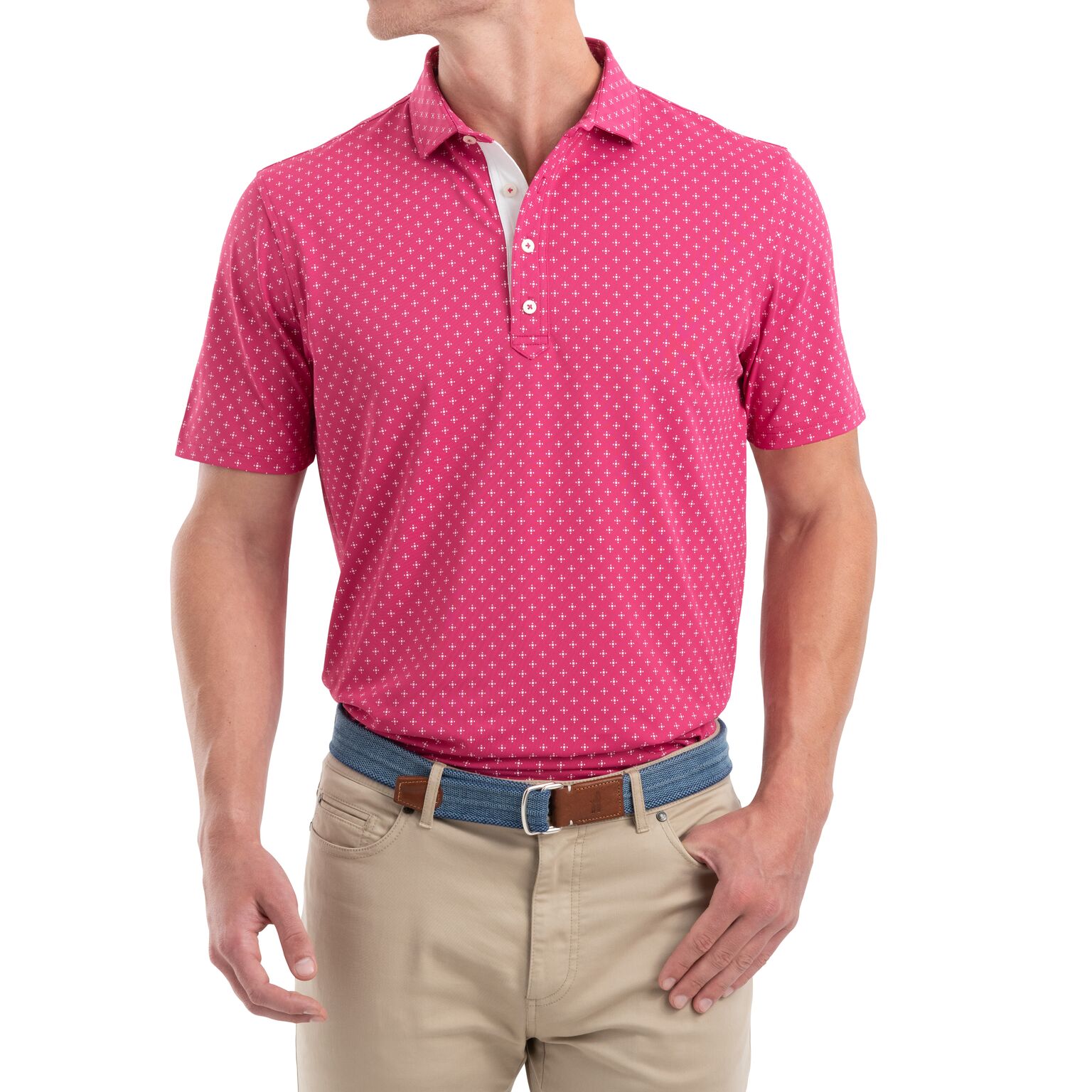 Hinton Printed Prep-Formance Pique Polo (Senorita)