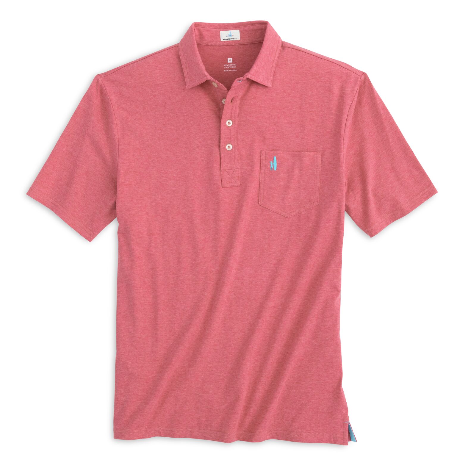 Heathered Original Polo (Rio Red)