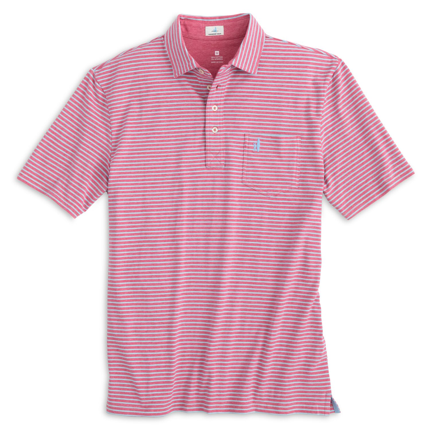 The Sean 4-Button Polo (Rio Red)