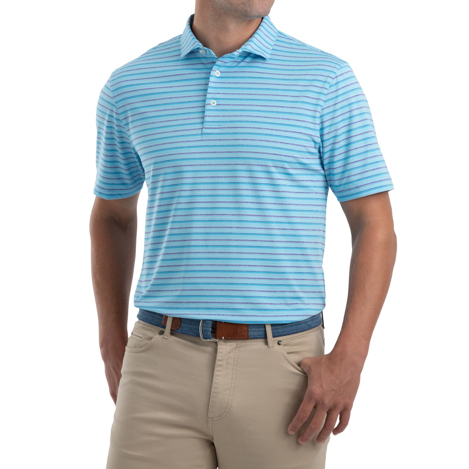 Kane Striped PREP-FORMANCE Jersey Polo (Niagara)