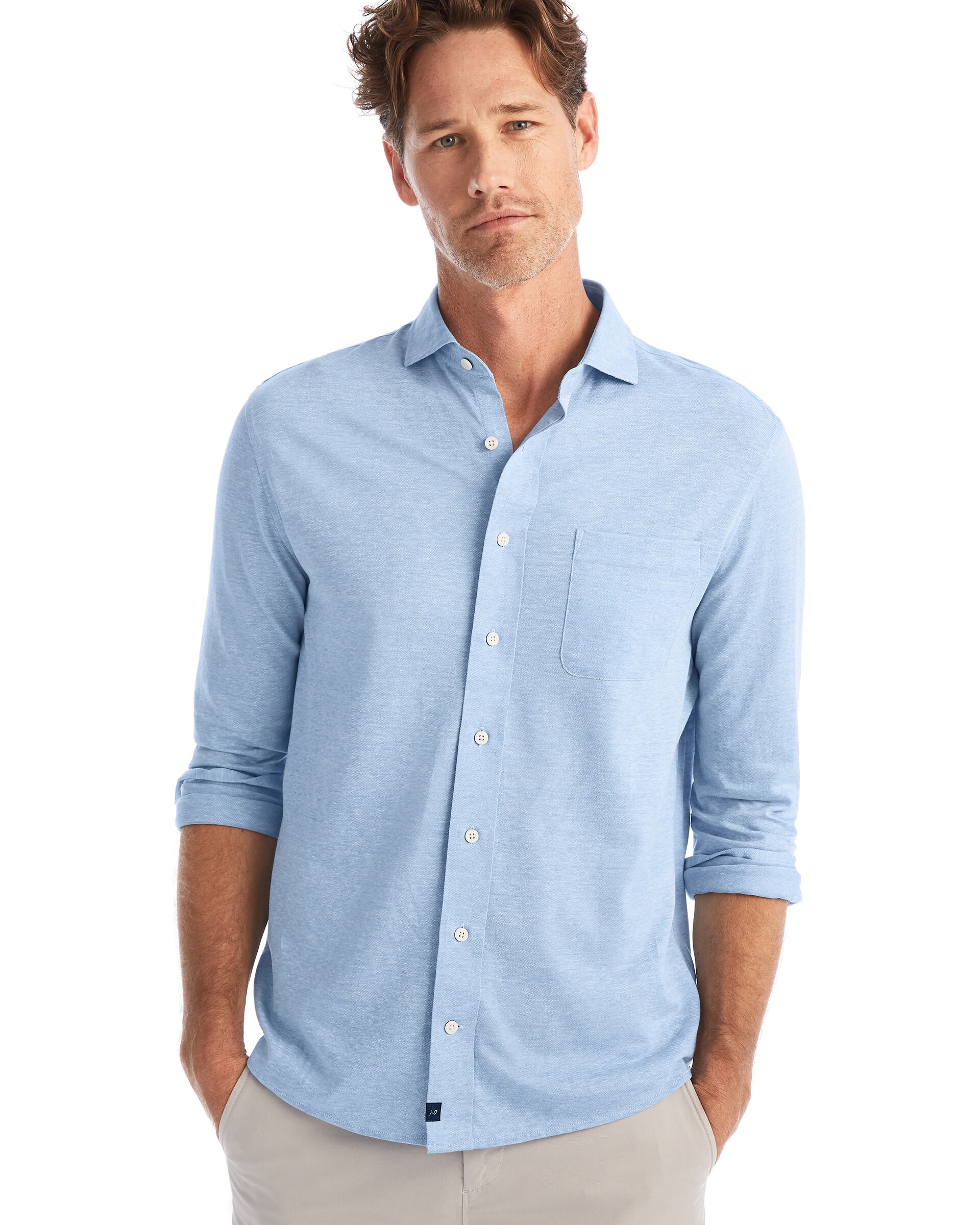 Hector Button Down Shirt (Gulf Blue)