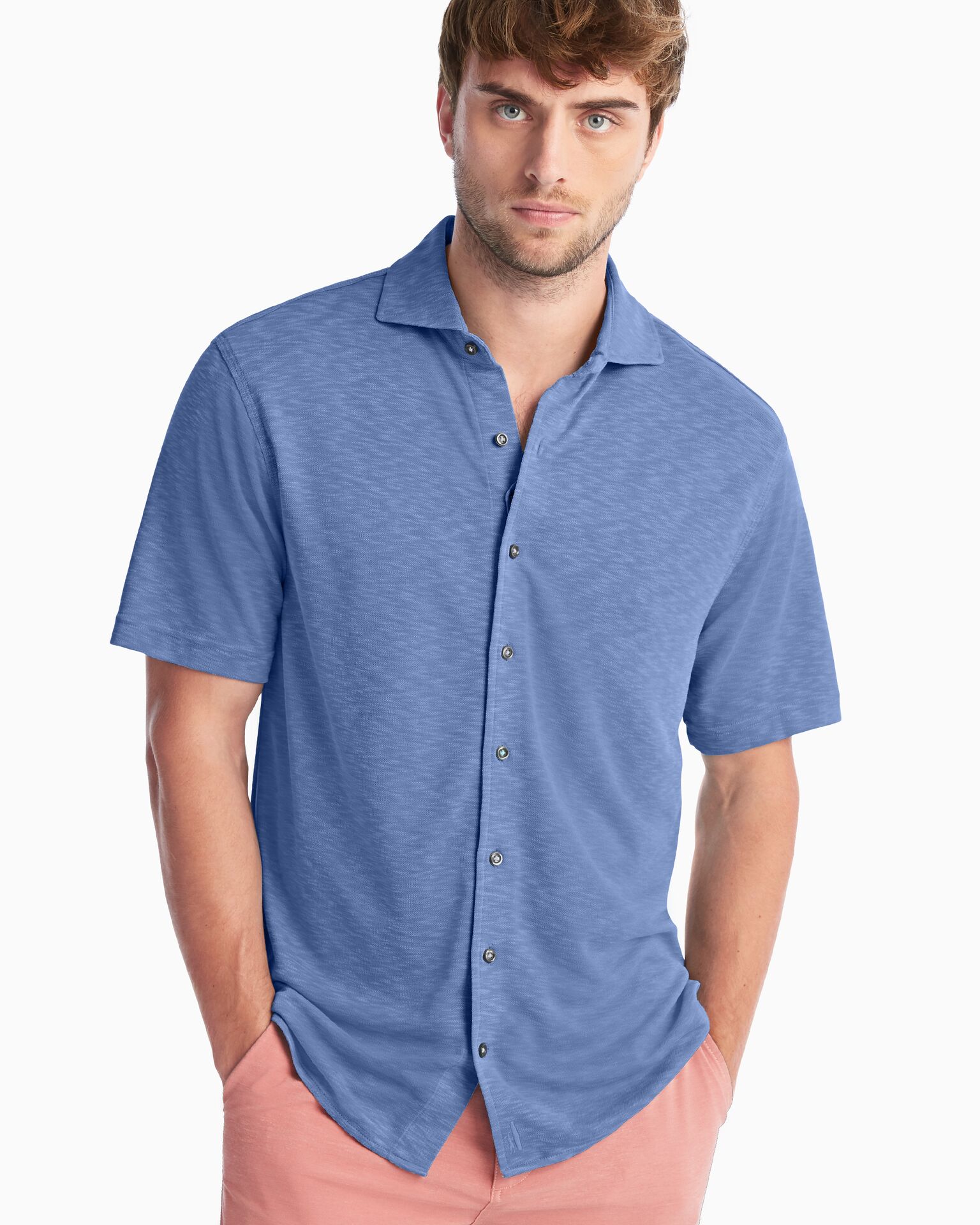 Stokes Prep-Formance Short Sleeve Button Down Shirt (Regatta)