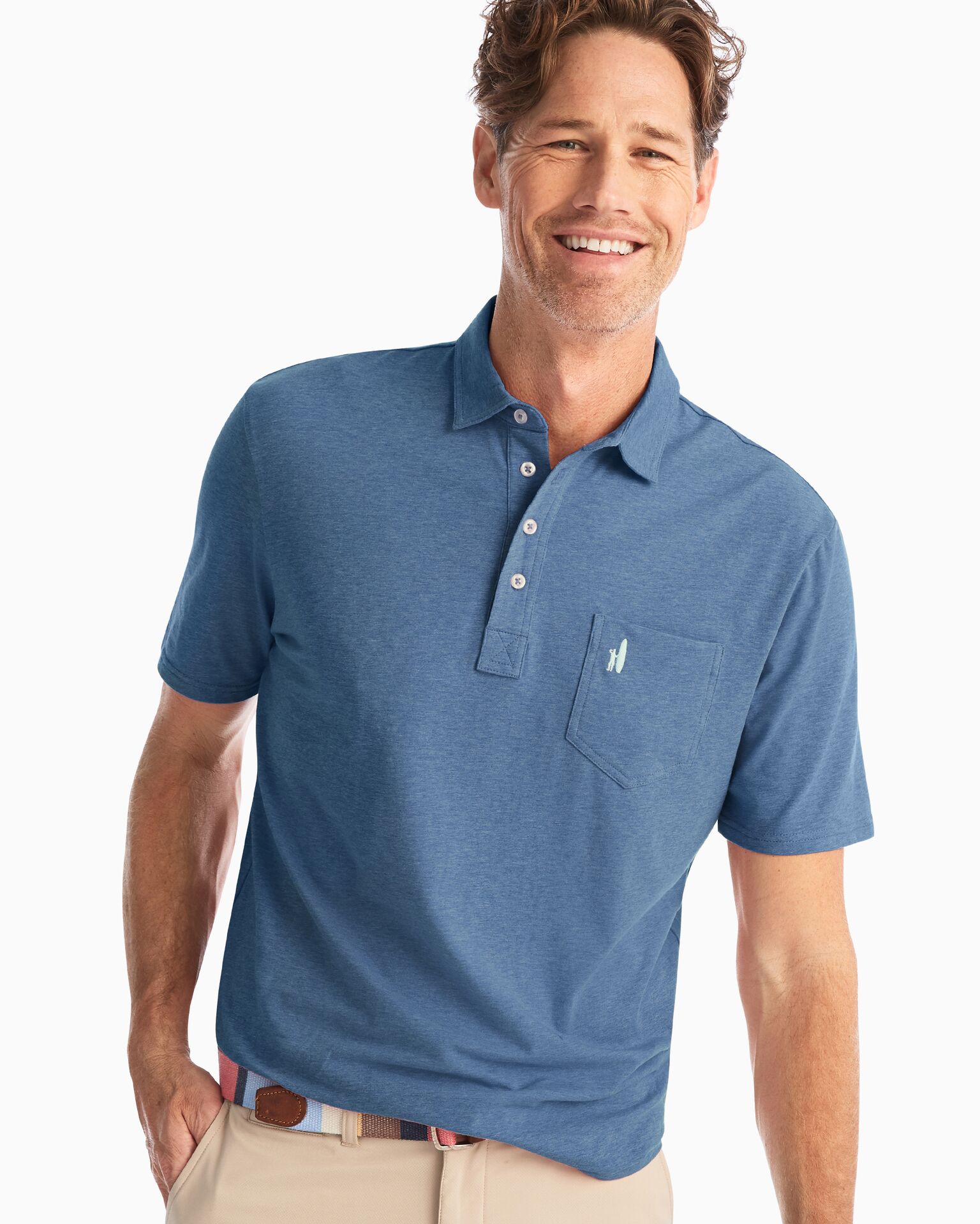 Heathered Original Polo (Oceanside )