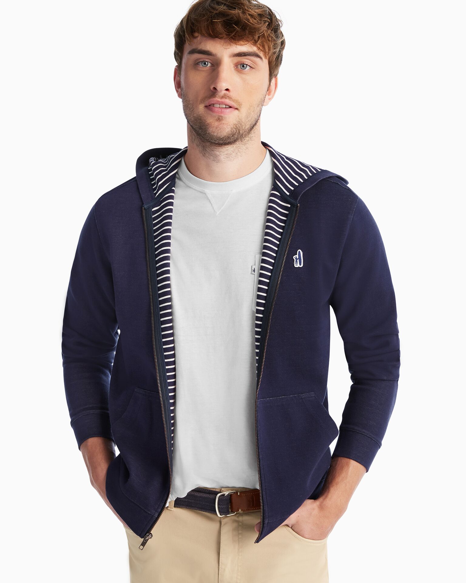 Burns Double Zip Hoodie Sweatshirt (Twilight)