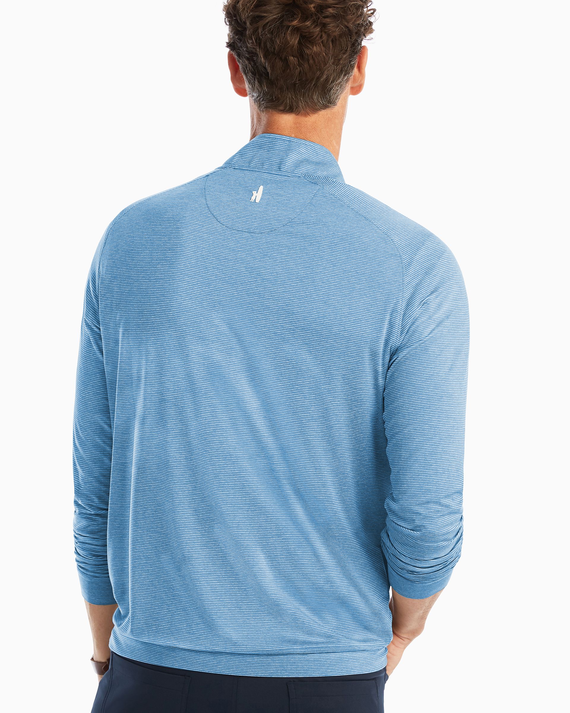 Vaughn Striped PREP-FORMANCE 1/4 Pullover (Neptune)