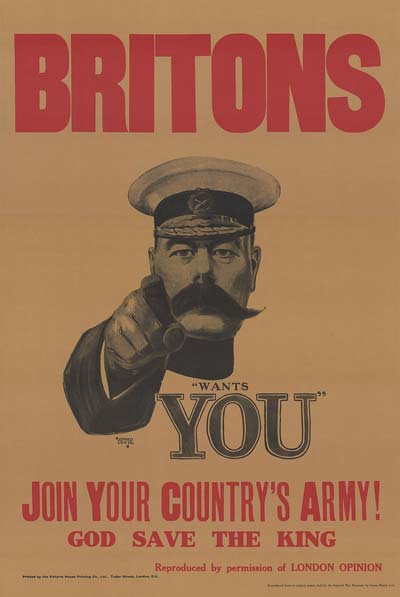 British Army Poster - Soldier With Large Moustache