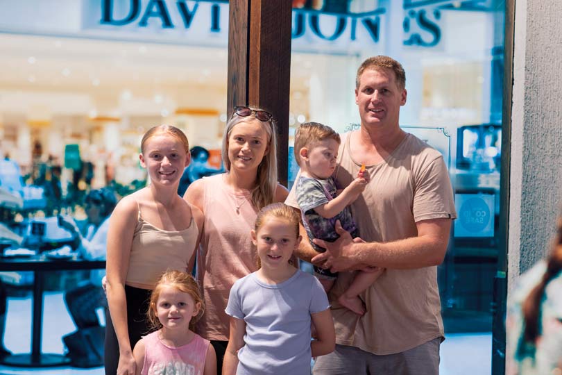 The Wilcocks family at the barbershop