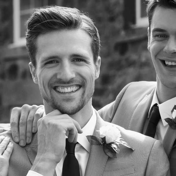 Offsite wedding grooming by Barber Industries Charlestown