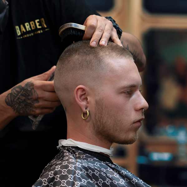 Skin Fade Buzz Cut at Barber Industries Westfield Parramatta