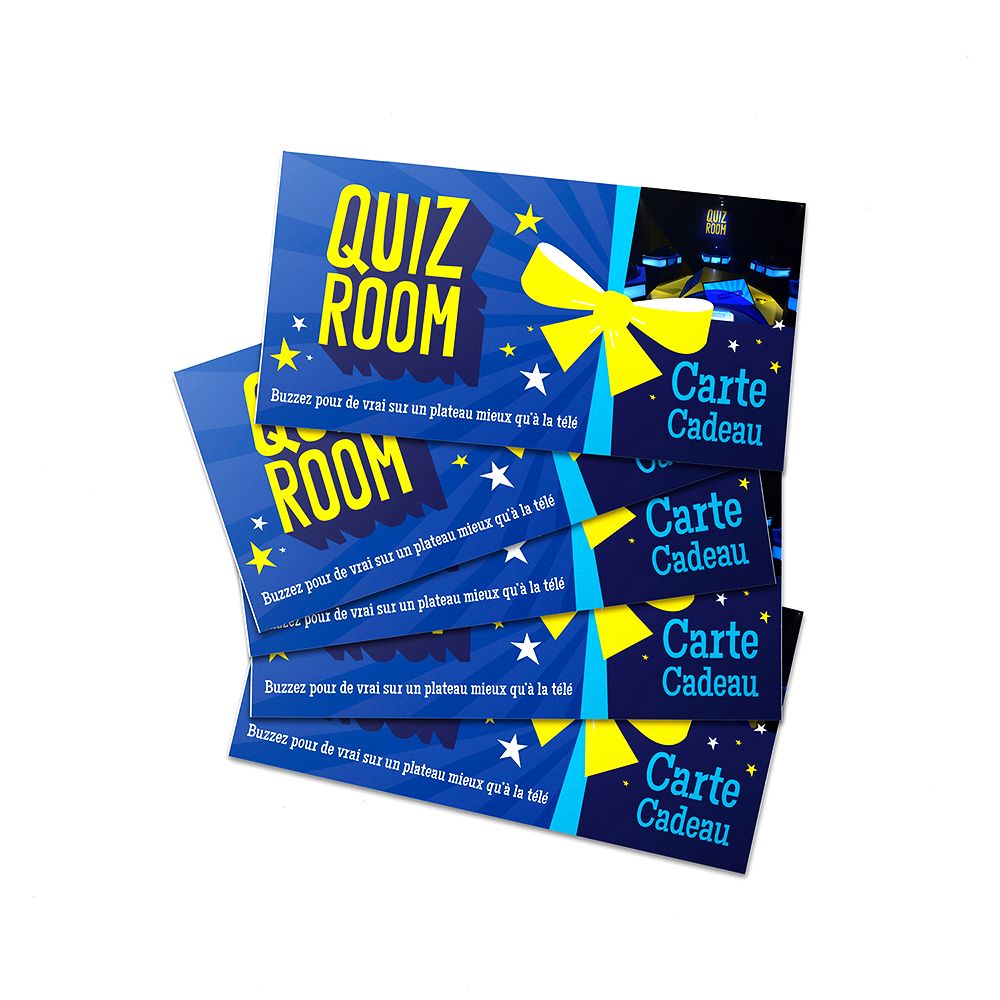 Carte cadeaux Quiz Room