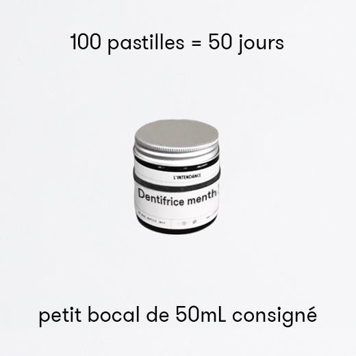 Dentifrice mentholé en pastilles 
