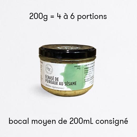 Ecrasé de poireaux au sésame