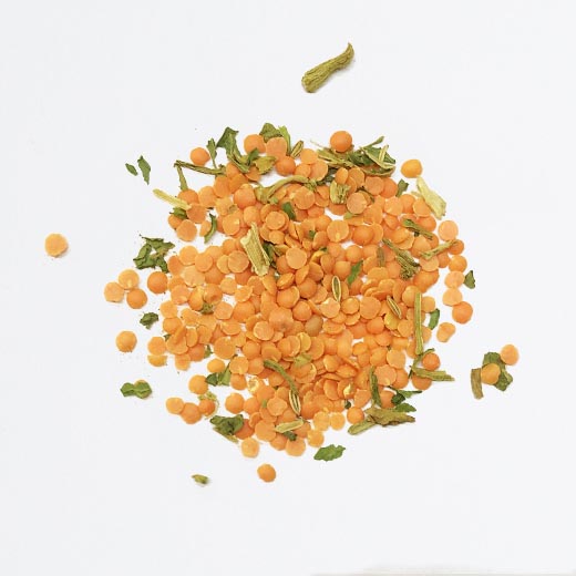 Dal de lentilles corail aux épinards