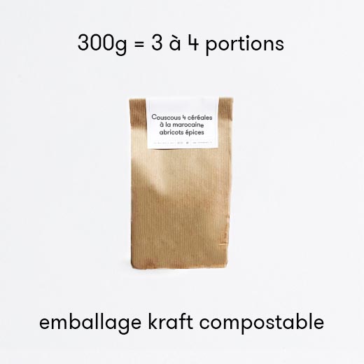 Couscous 4 céréales à la marocaine abricots épices 250g bio