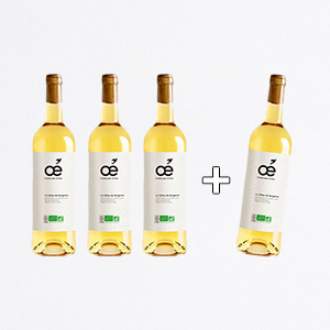 Lot de 4 bouteilles de vin blanc Côtes de Bergerac 3+1 offert