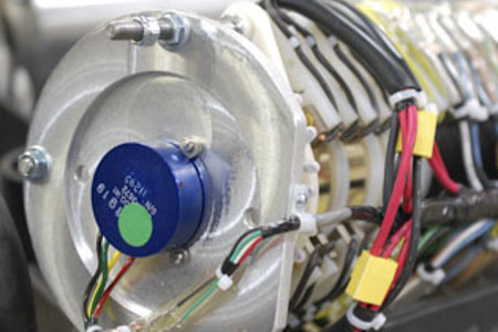 Position sensors on slip rings