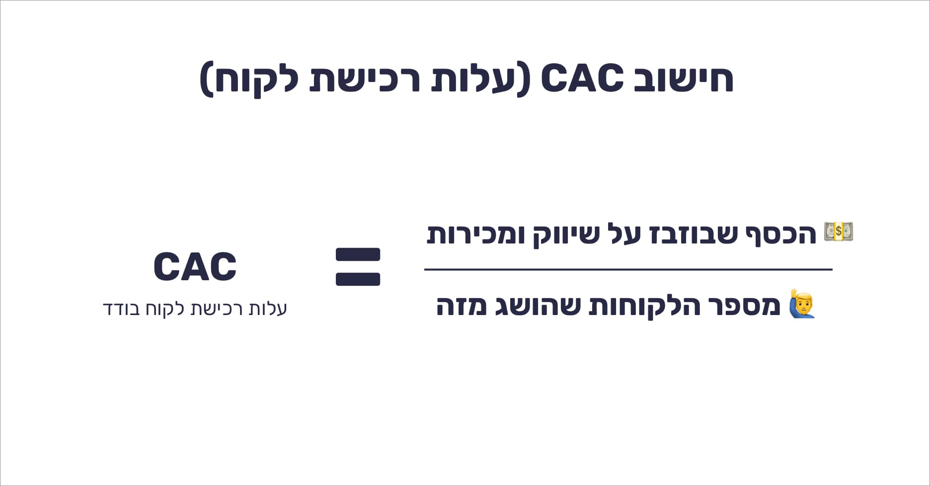 מה זה CAC (Customer Acquisition Cost)