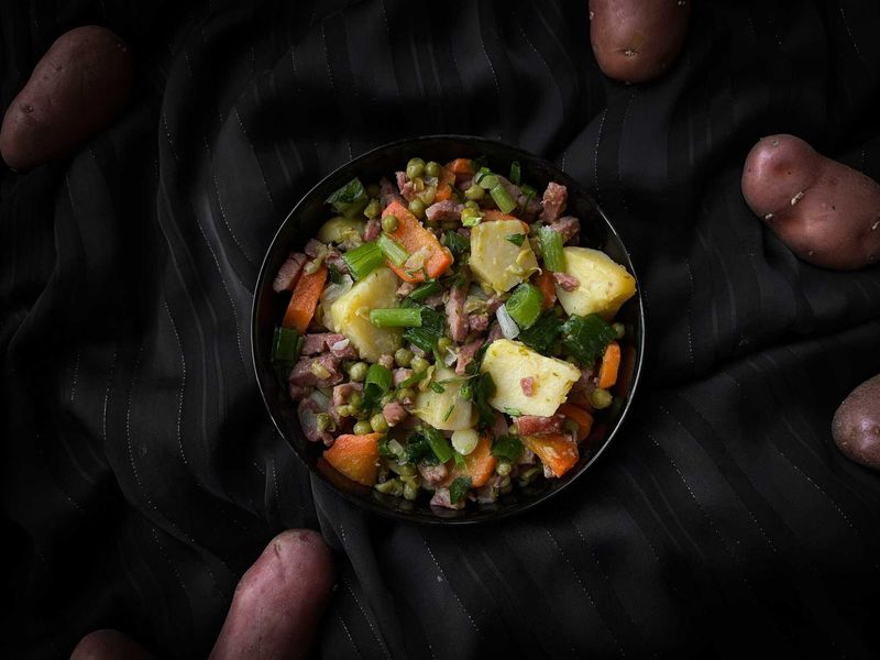 Printanière de légumes et lardons de dinde fumés faible en calories