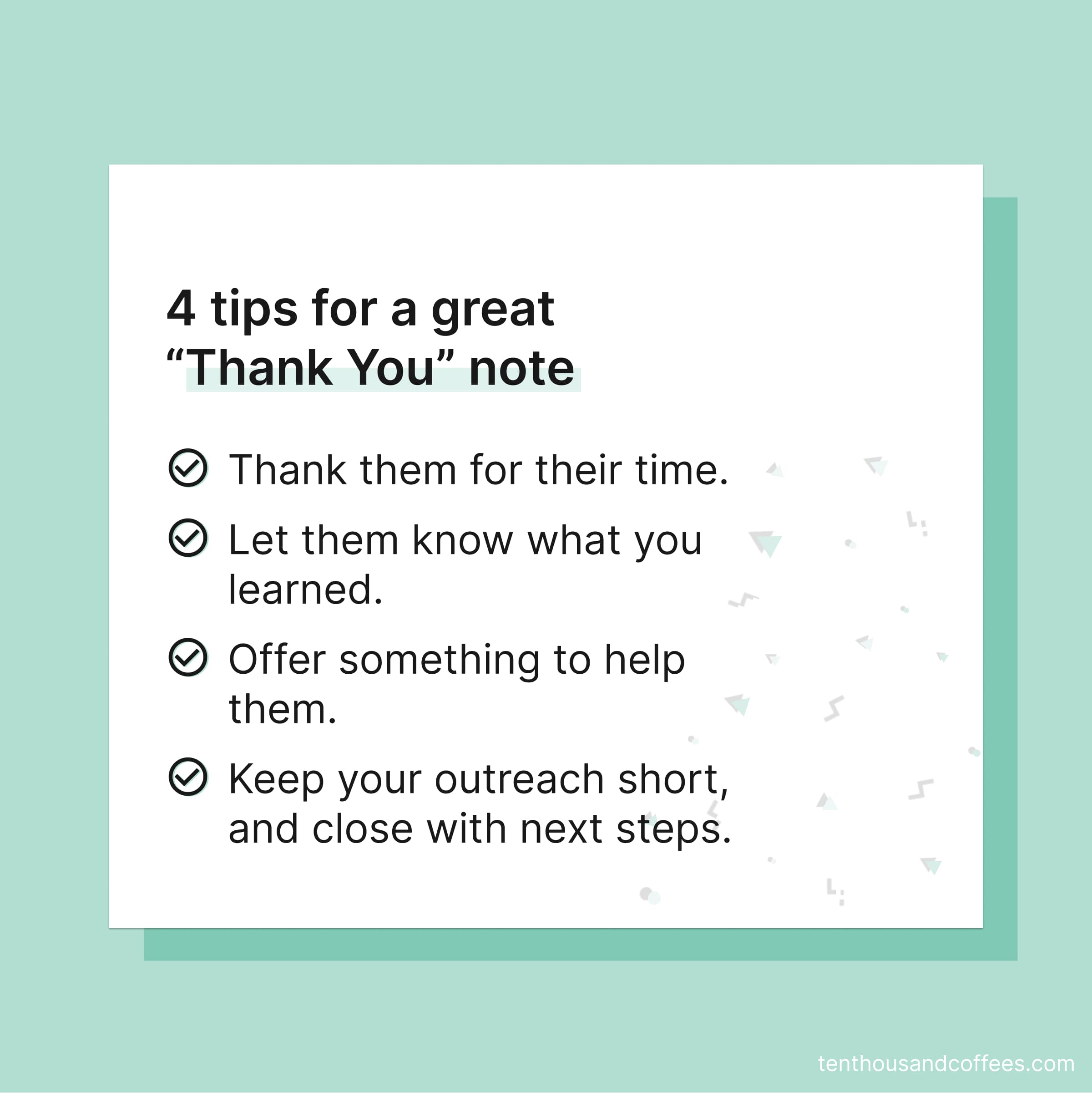 4 tips for a great thank you note