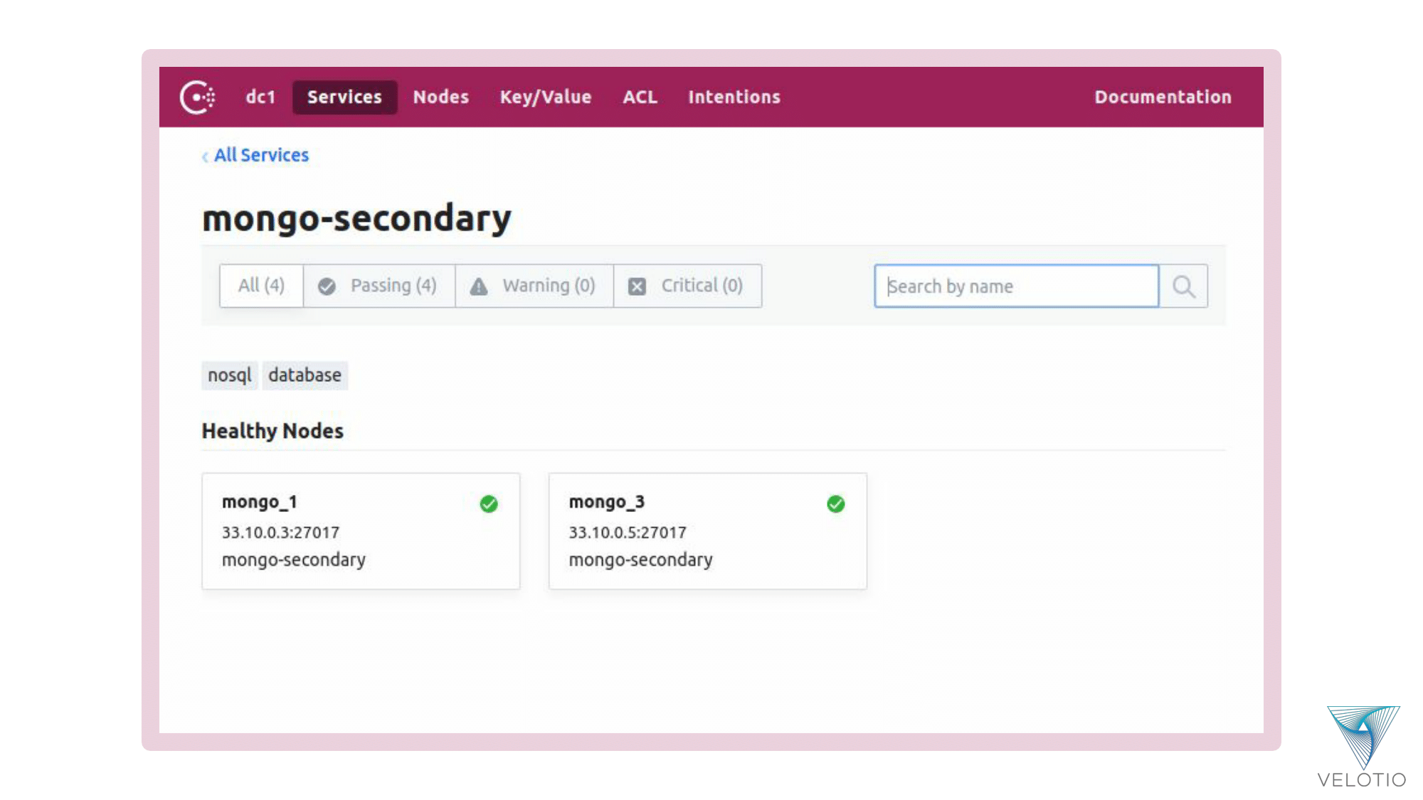 MongoDB Replica Set Secondary services
