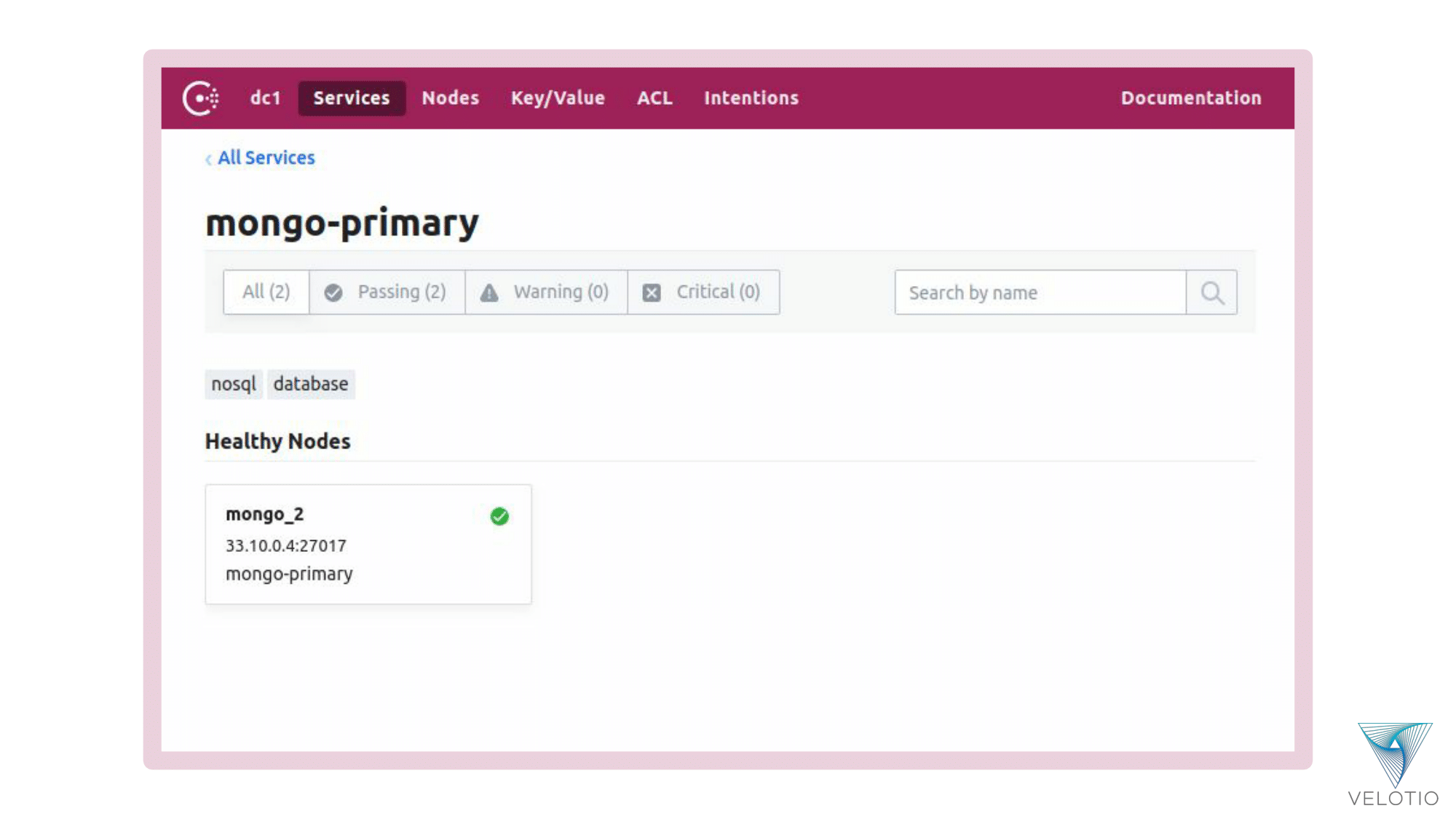 MongoDB Replica Set Primary Services