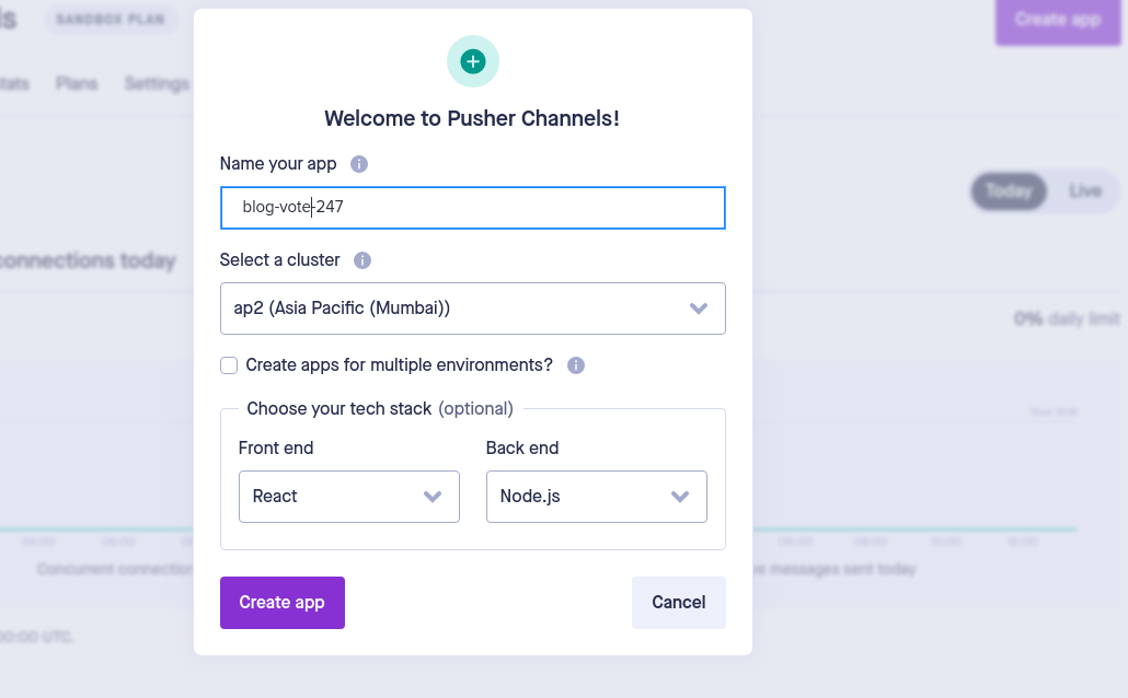 Pusher config