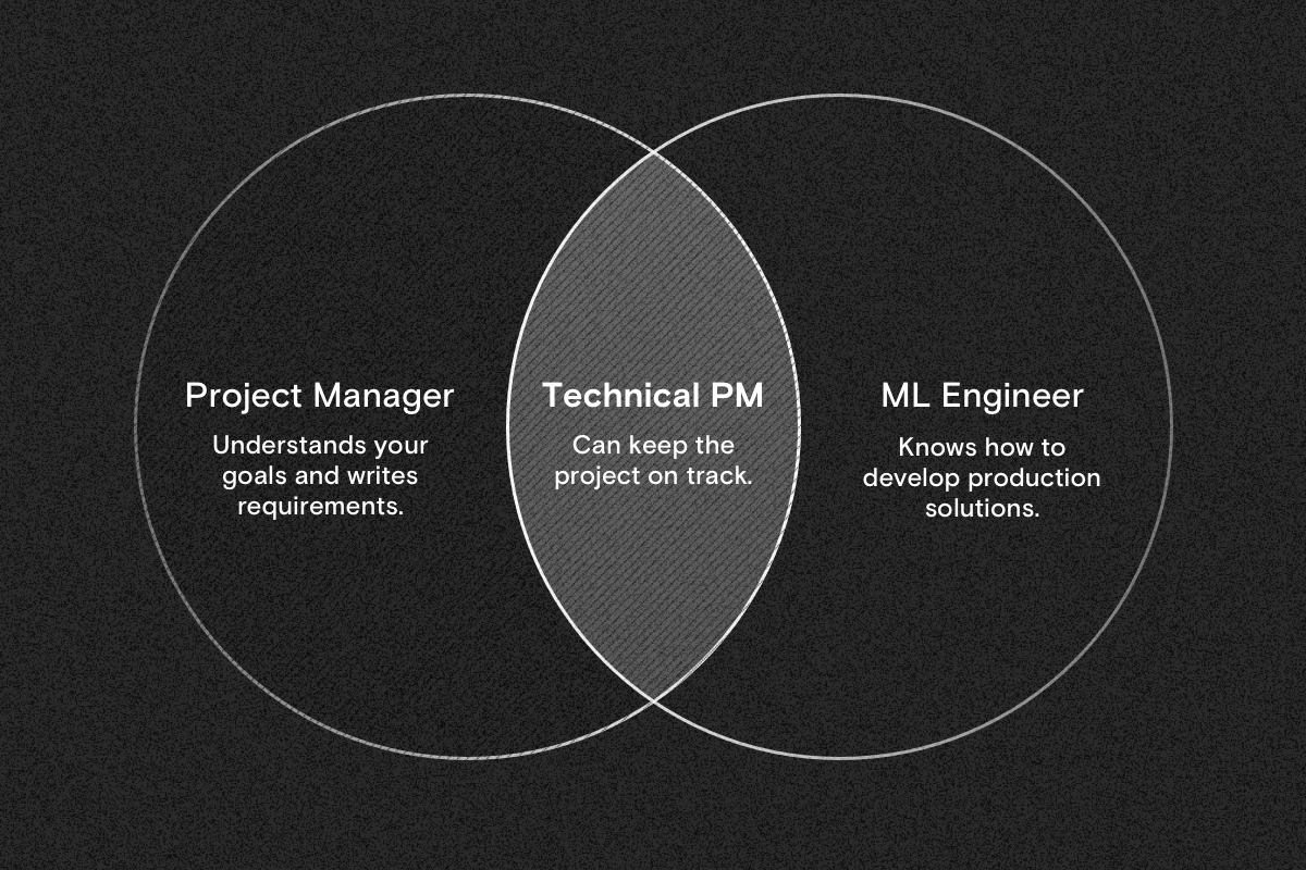 Machine learning project manager role