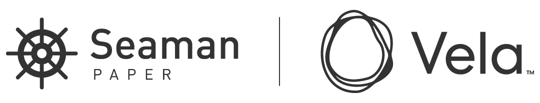 Seaman Paper and Vela logo