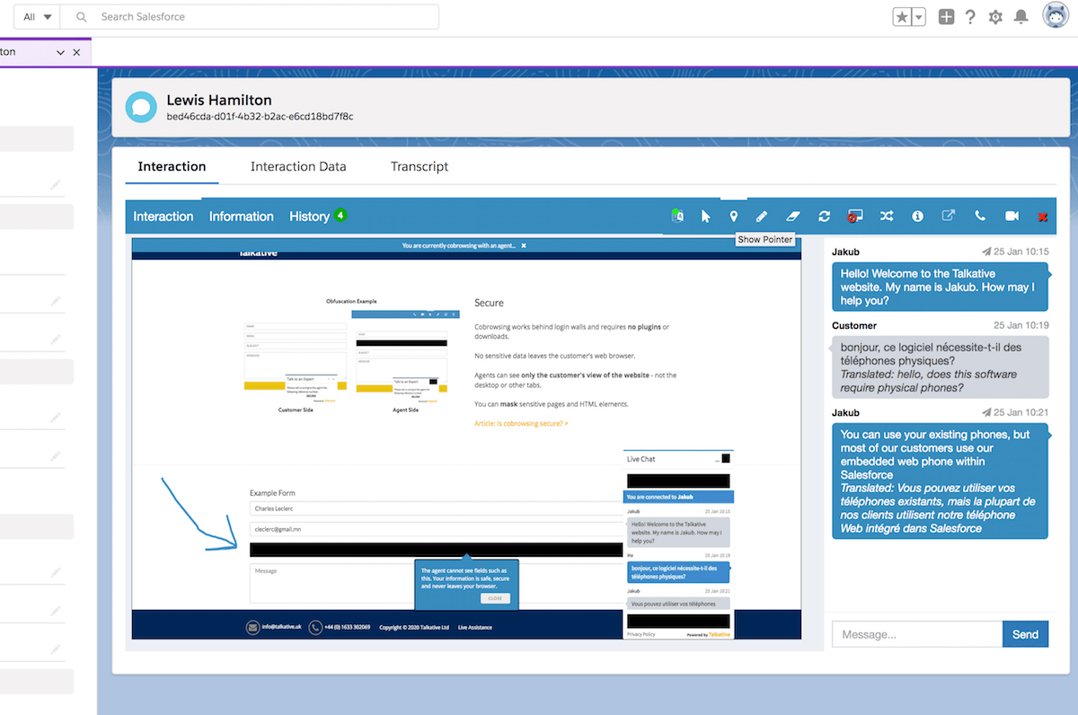 webRTC video calling integration for salesforce