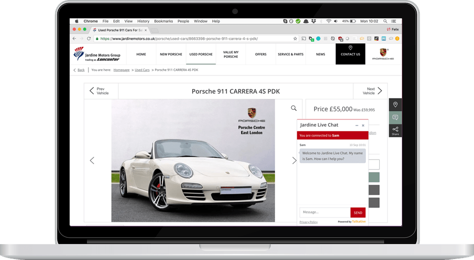 Call it Automotive screenshot on laptop