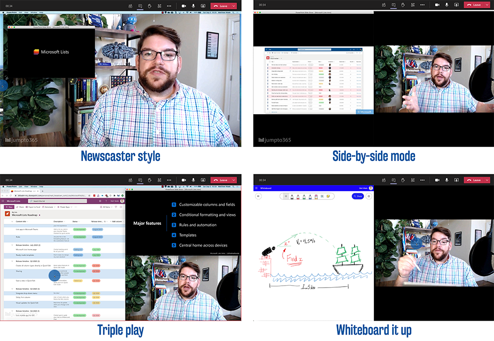 presentation and video side by side