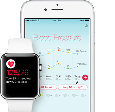 Blood Pressure App available on iOS
