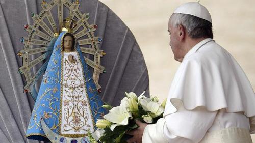 virgen de lujan y papa francisco