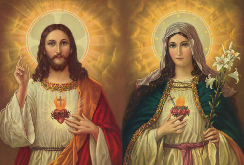sagrado corazon de jesus e inmaculado de maria